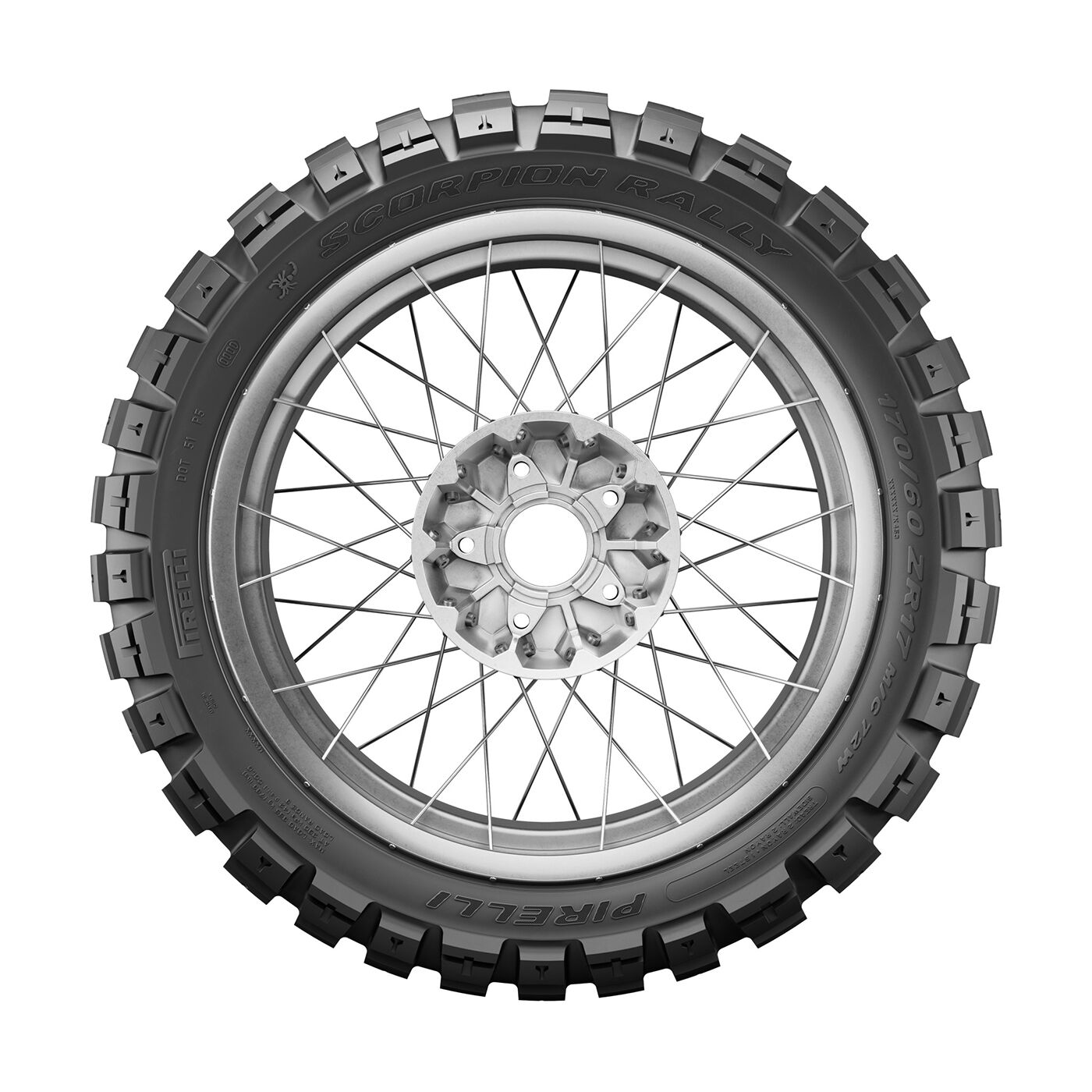 Pirelli 170/60 R 17 M/C 72T M+S TL Scorpion Rally - Trasera - Imagen 2